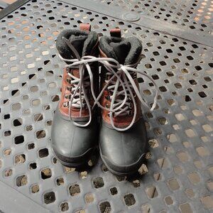 DONNER MOUNTAIN Men's Brown & Black Leather Waterproof Duck Boots Size 10M